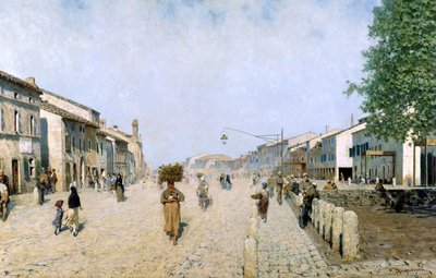 Una strada a Ravenna, 1874 da Telemaco Signorini
